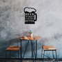 Wallity Beer Metal Decor - Accesorio de pared de metal negro